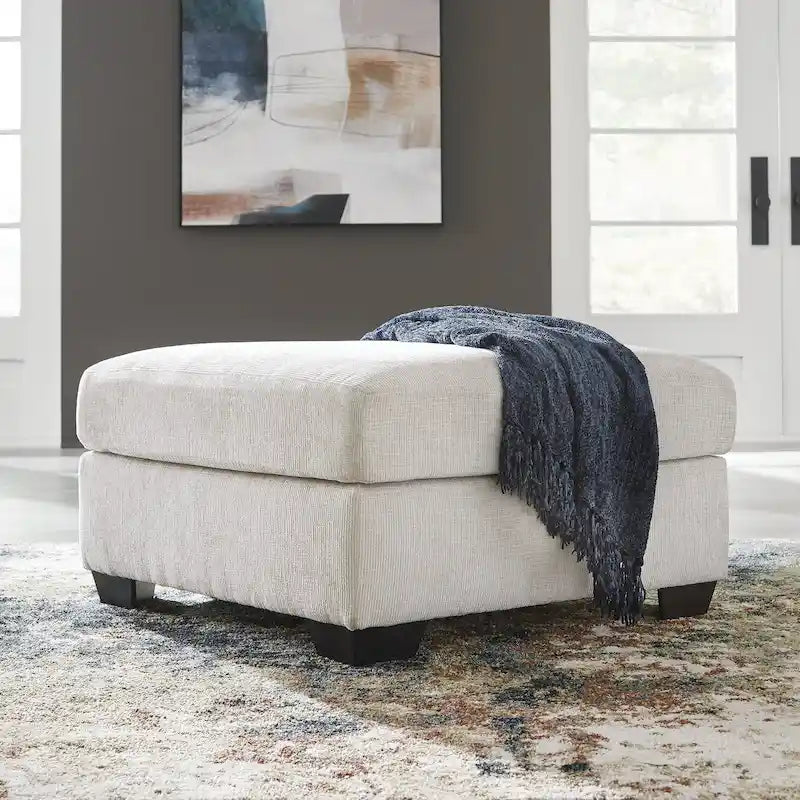 Oversized Accent Ottoman with Polyester Upholstery