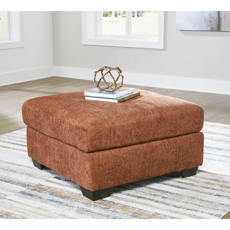 Oversized Accent Ottoman with Polyester Upholstery