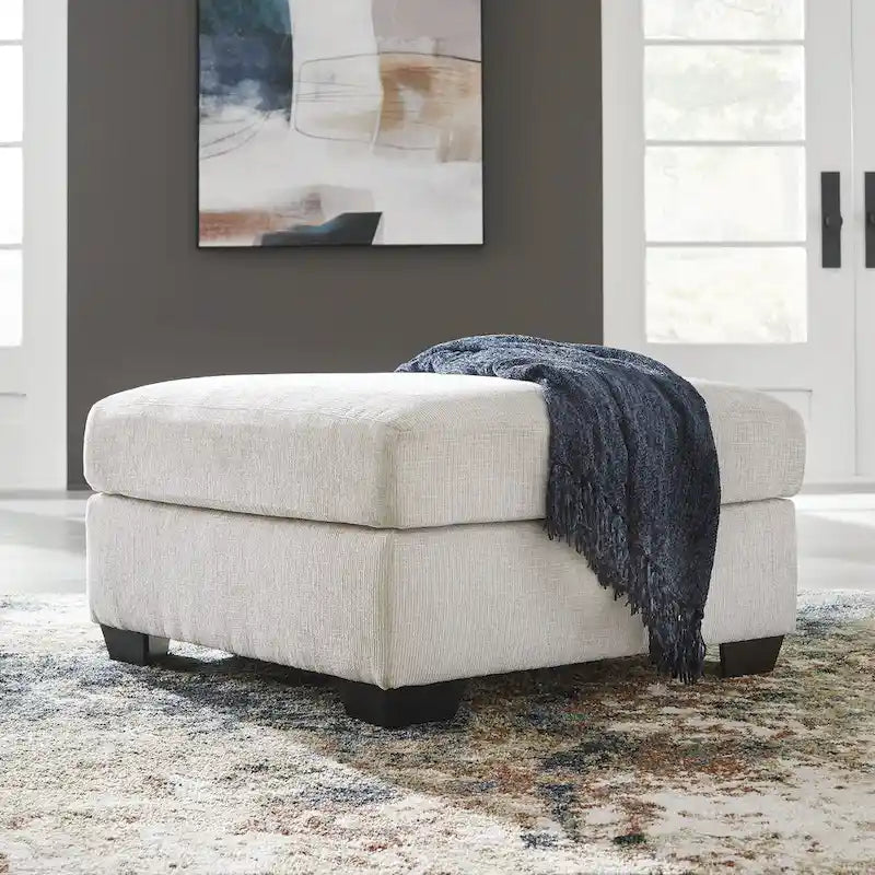 Oversized Accent Ottoman with Polyester Upholstery