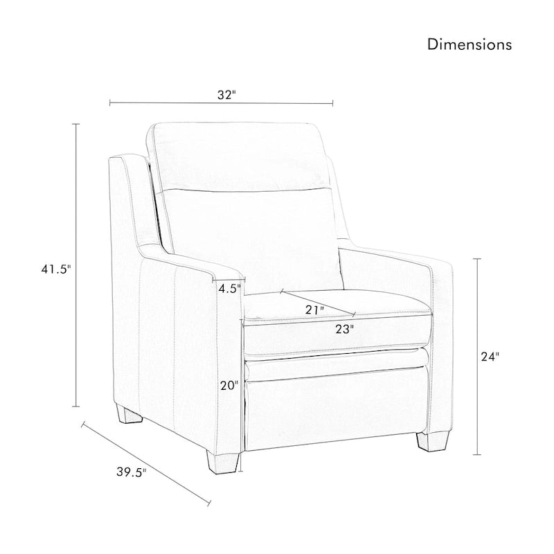 Genuine Leather Recliner Sofa 33 Triple-Motor Power Zero-Wall Reclining Couch with USB&USB-C Port