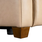 Canapé inclinable en cuir véritable 78 Canapé 3 places inclinable à triple moteur électrique Zéro encombrement avec ports USB et USB-C