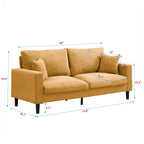 5-Seat Corduroy Sofa Set (3-Seater + 2-Seater) with High-Density Sponge Cushions & Sturdy Hardwood Frame