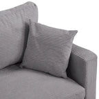 5-Seat Corduroy Sofa Set (3-Seater + 2-Seater) with High-Density Sponge Cushions & Sturdy Hardwood Frame