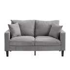 5-Seat Corduroy Sofa Set (3-Seater + 2-Seater) with High-Density Sponge Cushions & Sturdy Hardwood Frame