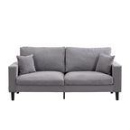 5-Seat Corduroy Sofa Set (3-Seater + 2-Seater) with High-Density Sponge Cushions & Sturdy Hardwood Frame