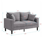 5-Seat Corduroy Sofa Set (3-Seater + 2-Seater) with High-Density Sponge Cushions & Sturdy Hardwood Frame