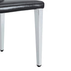 Dining Chairs Set of 4,Modern Kitchen & Dining Room Chairs,Faux Leather Cushion Seat Metal Legs