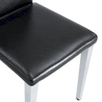 Dining Chairs Set of 4,Modern Kitchen & Dining Room Chairs,Faux Leather Cushion Seat Metal Legs
