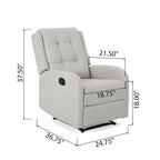 Roomfitters 24.75 Wide Manual Standard Recliner, Cozy Recliner for Living Room, Bedroom, Beige