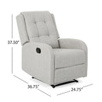 Roomfitters 24.75 Wide Manual Standard Recliner, Cozy Recliner for Living Room, Bedroom, Beige