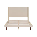 Queen Platform Bed with High Headboard & Comfortable Back