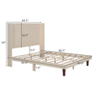 Queen Platform Bed with High Headboard & Comfortable Back
