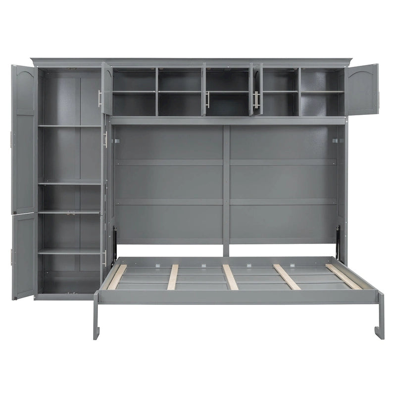 Queen Smart Murphy Bed with Wardrobe & Storage, Customizable System