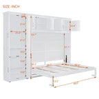 Queen Smart Murphy Bed with Wardrobe & Storage, Customizable System