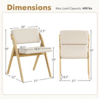 Gymax Set of 4 Dining Chairs Folding Kitchen Chair w/ Rubber Wood Legs
