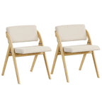 Gymax Set of 4 Dining Chairs Folding Kitchen Chair w/ Rubber Wood Legs