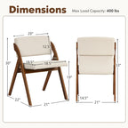 Gymax Set of 4 Dining Chairs Folding Kitchen Chair w/ Rubber Wood Legs