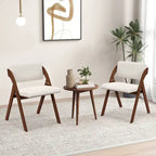Gymax Set of 4 Dining Chairs Folding Kitchen Chair w/ Rubber Wood Legs