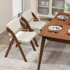 Gymax Set of 4 Dining Chairs Folding Kitchen Chair w/ Rubber Wood Legs