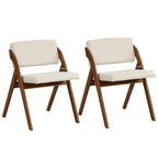 Gymax Set of 4 Dining Chairs Folding Kitchen Chair w/ Rubber Wood Legs