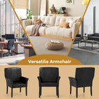 Costway Executive PU Leather Guest Chair Reception Side Arm Chair - See Details