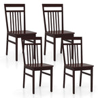 Ensemble de 2/4 chaises de salle à manger Costway style ferme, sans accoudoirs, en bois avec