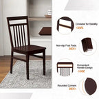 Ensemble de 2/4 chaises de salle à manger Costway style ferme, sans accoudoirs, en bois avec