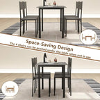 Costway Ensemble de 5 Pièces Table de Salle à Manger et Chaises Style Industriel pour Cuisine