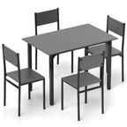 Costway Ensemble de 5 Pièces Table de Salle à Manger et Chaises Style Industriel pour Cuisine