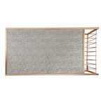 Table basse gigogne Astor iNSPIRE Q Bold avec dessus de miroir texturé et finition dorée couleur champagne