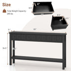 Costway 60 Table console rétro avec 4 tiroirs et - Voir détails