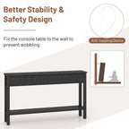 Costway 60 Table console rétro avec 4 tiroirs et - Voir détails