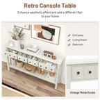 Costway 60 Table console rétro avec 4 tiroirs et - Voir détails