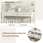 Costway 60 Table console rétro avec 4 tiroirs et - Voir détails