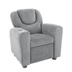 Kids Push Back Recliner Chair with Cup Holder - For Ages 3+