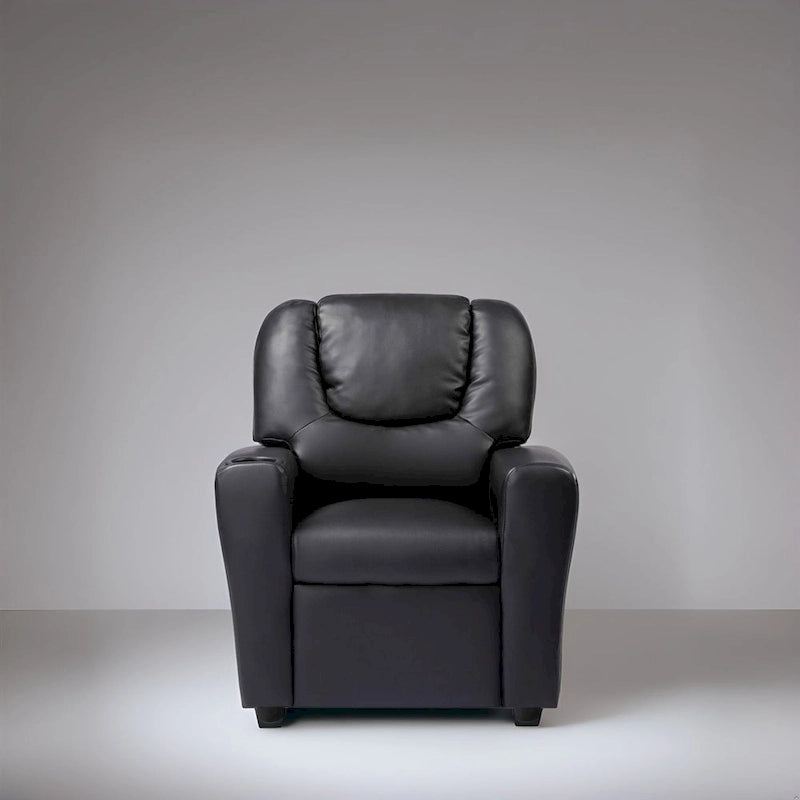 Kids Push Back Recliner Chair with Cup Holder - For Ages 3+