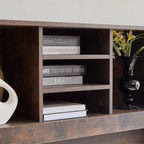 Modern Rustic Computer Desk with Storage Hutch