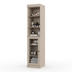 Palace Imports 100% Solid Wood 16.5 Bathroom Storage Cabinet with Clear Glass Doors and Adjustable Shelves