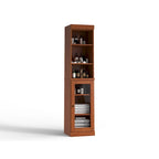 Palace Imports 100% Solid Wood 16.5 Bathroom Storage Cabinet with Clear Glass Doors and Adjustable Shelves
