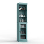 Palace Imports 100% Solid Wood 16.5 Bathroom Storage Cabinet with Clear Glass Doors and Adjustable Shelves