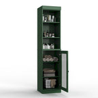 Palace Imports 100% Solid Wood 16.5 Bathroom Storage Cabinet with Clear Glass Doors and Adjustable Shelves