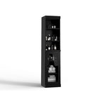 Palace Imports 100% Solid Wood 16.5 Bathroom Storage Cabinet with Clear Glass Doors and Adjustable Shelves