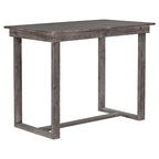Ensemble de salle à manger 5 pièces à hauteur de comptoir, ensemble de table de cuisine en bois massif avec table à manger rectangulaire et 4 chaises de salle à manger