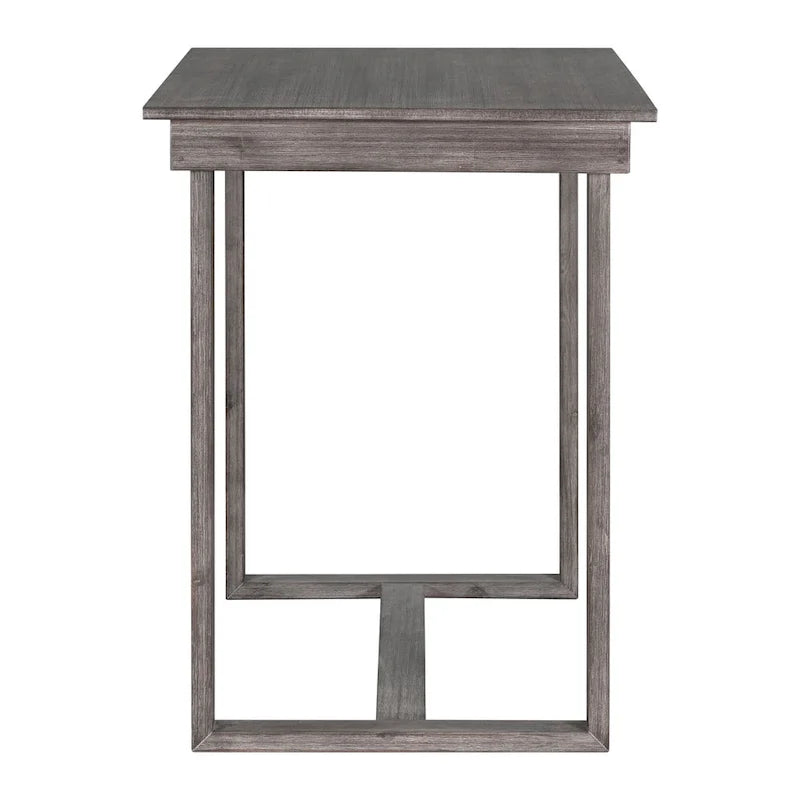 Ensemble de salle à manger 5 pièces à hauteur de comptoir, ensemble de table de cuisine en bois massif avec table à manger rectangulaire et 4 chaises de salle à manger