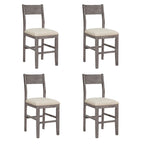 Ensemble de salle à manger 5 pièces à hauteur de comptoir, ensemble de table de cuisine en bois massif avec table à manger rectangulaire et 4 chaises de salle à manger