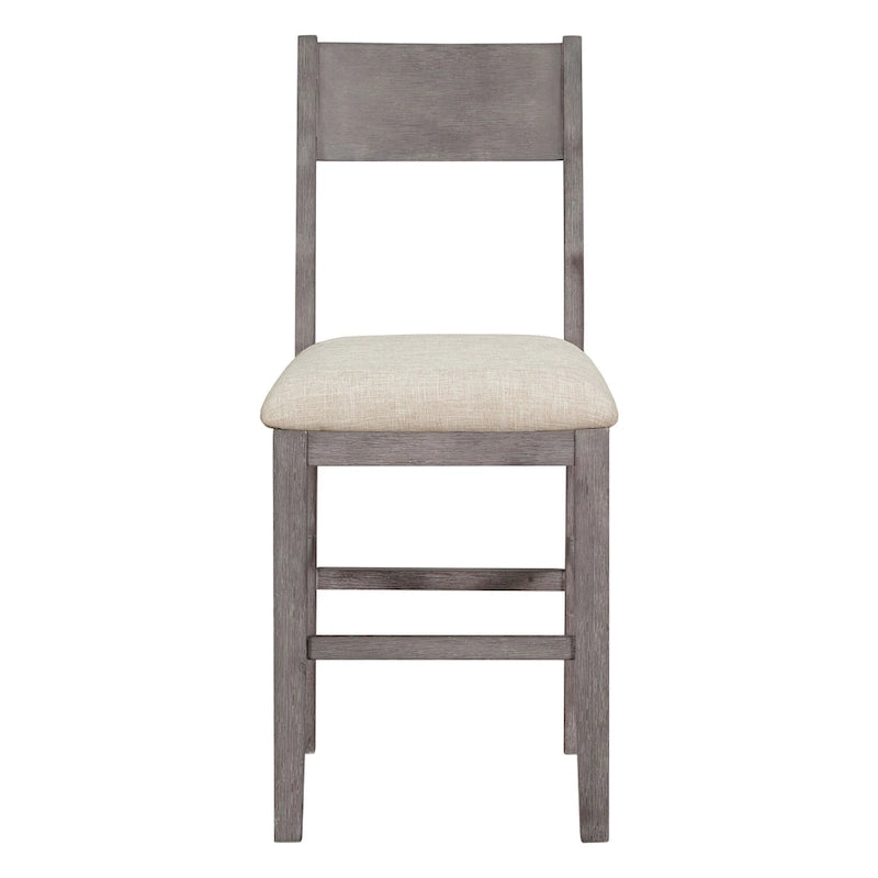 Ensemble de salle à manger 5 pièces à hauteur de comptoir, ensemble de table de cuisine en bois massif avec table à manger rectangulaire et 4 chaises de salle à manger