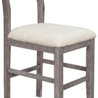 Ensemble de salle à manger 5 pièces à hauteur de comptoir, ensemble de table de cuisine en bois massif avec table à manger rectangulaire et 4 chaises de salle à manger
