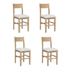 Ensemble de salle à manger 5 pièces à hauteur de comptoir, ensemble de table de cuisine en bois massif avec table à manger rectangulaire et 4 chaises de salle à manger