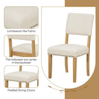 4 People Round Dining Table Set, 5 Piece Kitchen Table Set with Round Dining Table and 4 Upholstered Dining Chairs