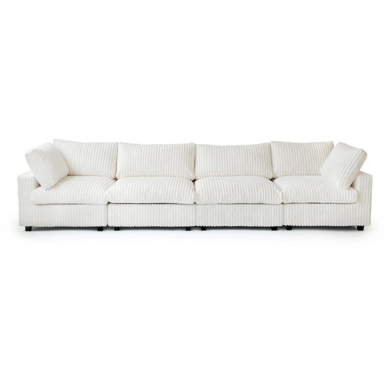 Canapé sectionnel modulaire en peluche douce 157,48 cm, 4 places, rembourré, pour salon